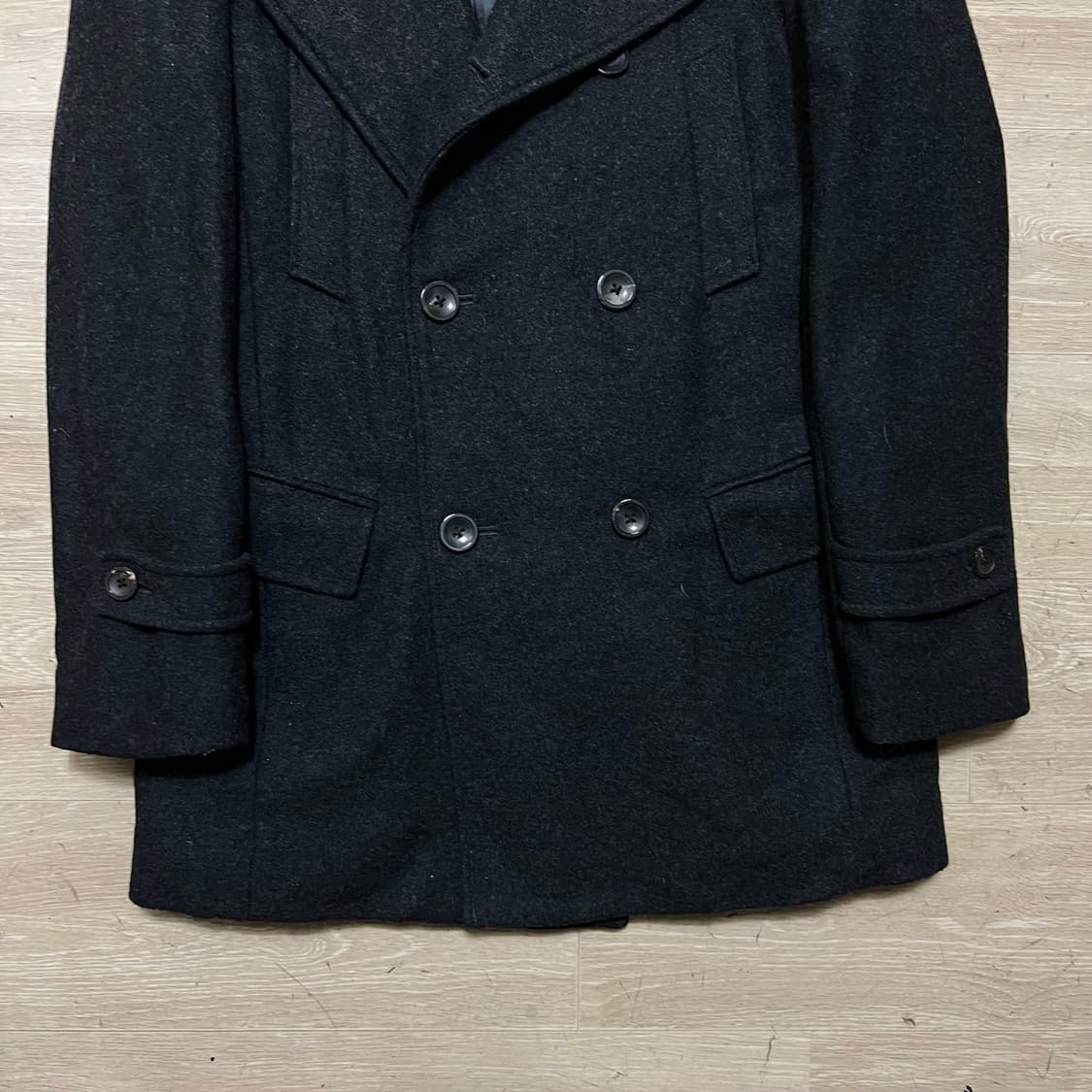 크리스크리스티 남성 이너퀼팅 안감 울 더블 피코트 [차콜] L/100 상품이미지3