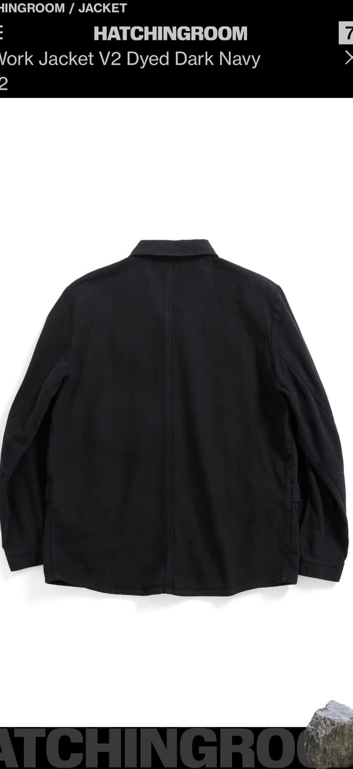 해칭룸 6P Work Jacket V2 Dyed Dark Navy 상품이미지2