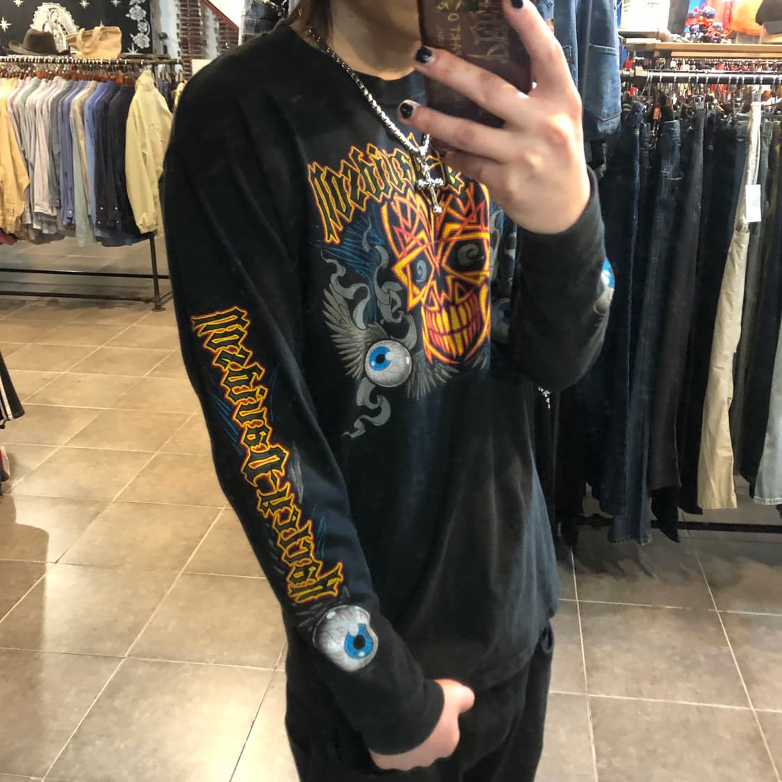 [NO.9] 할리데이비슨 칼라베라 해골 롱슬리브 상품이미지2