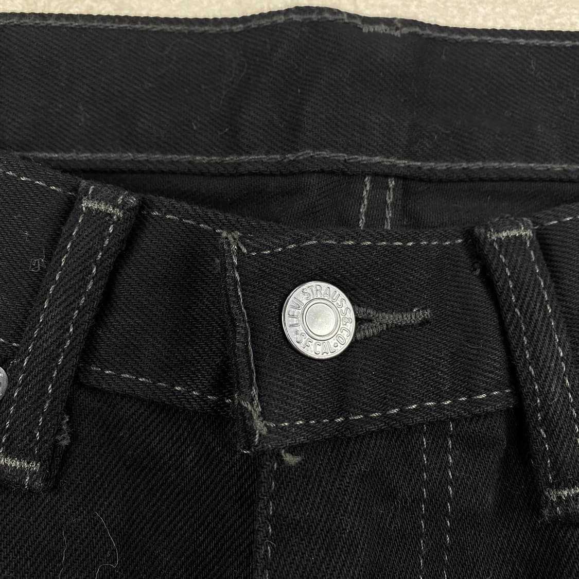 리바이스 505 레드 탭 블랙 스트레이트 데님 진 (33) 상품이미지7