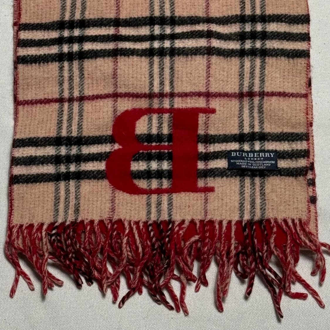 OS 버버리 노바체크 메리노울 캐시미어 머플러 상품이미지1