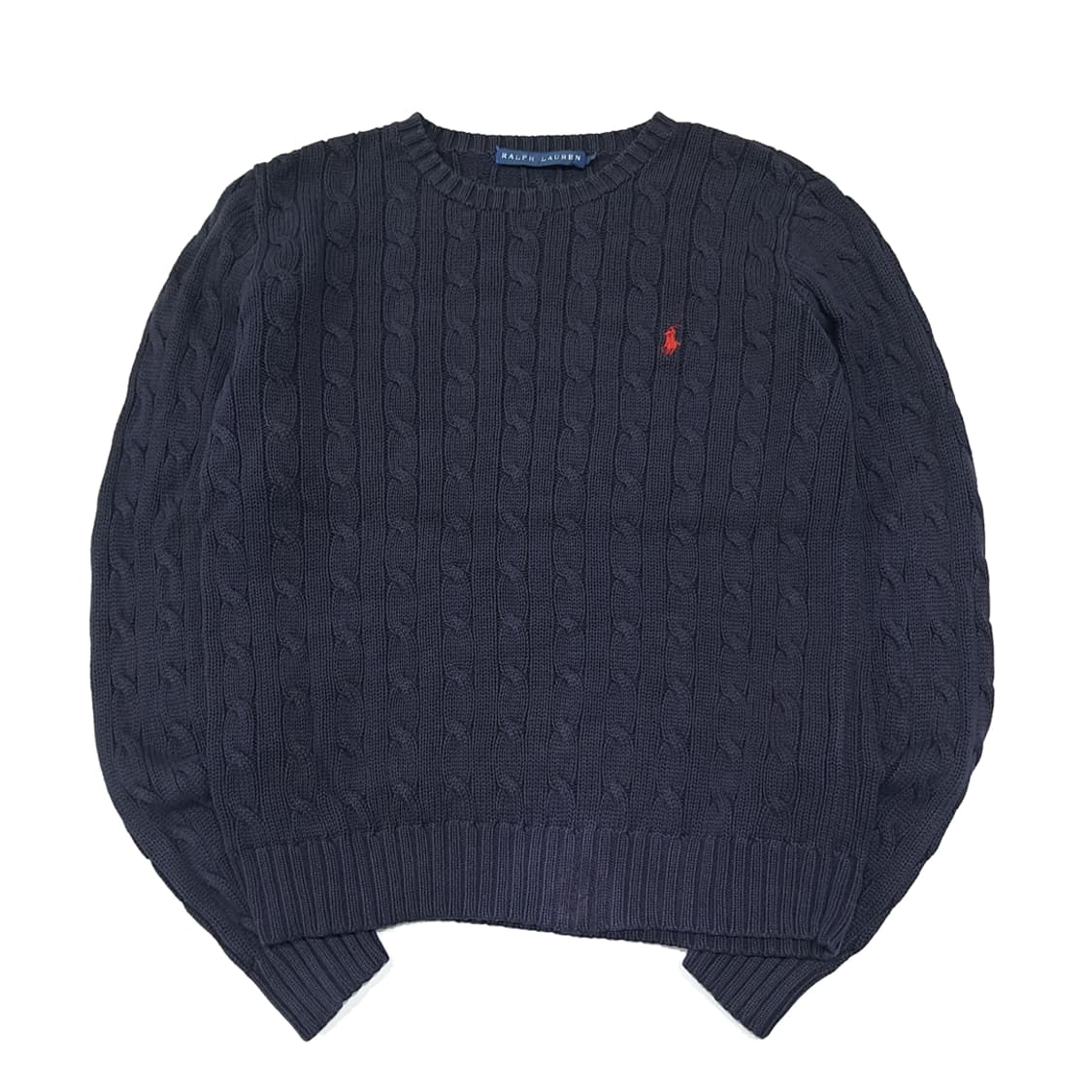 CL263 M 폴로 00s 코튼 레드포니 케이블 네이비 니트 스웨터 상품이미지1