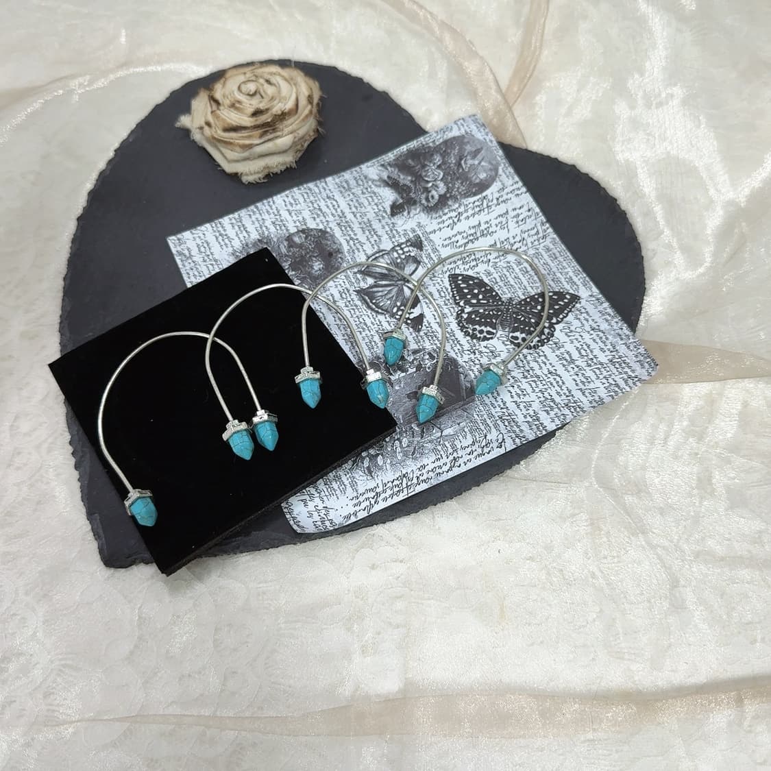 빈티지  터키석 오픈  팔찌 상품이미지1