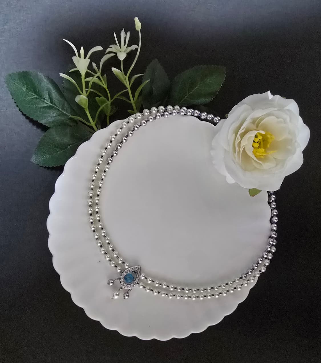 규빅 물방울팬던트 진주목걸이 상품이미지2