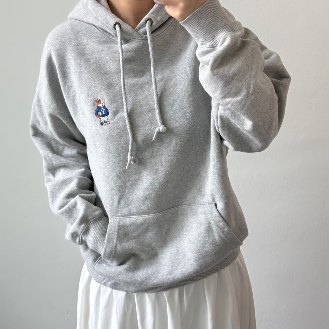 [M] 예일 그레이 후드티 상품이미지2