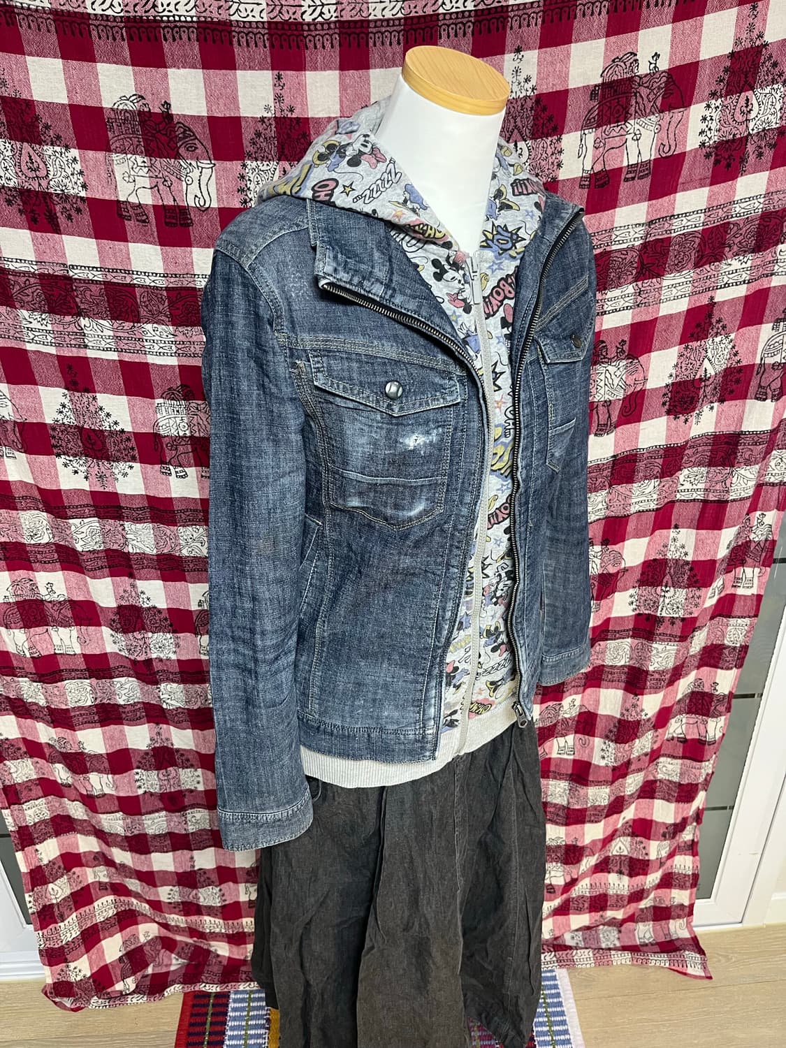 단추 포인트 밴딩 스커트 상품이미지3