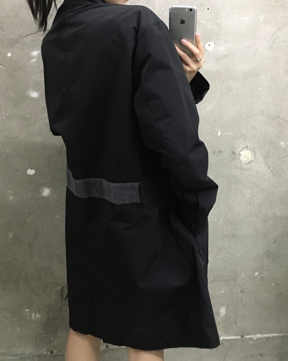 Prada 프라다 블랙 싱글 나일론 코트 상품이미지3