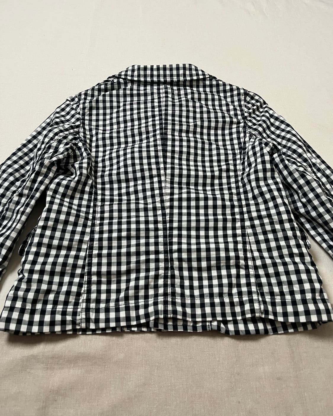 꼼데가르송 블랙 깅엄체크 블레이저 자켓 comme des garcons 상품이미지4