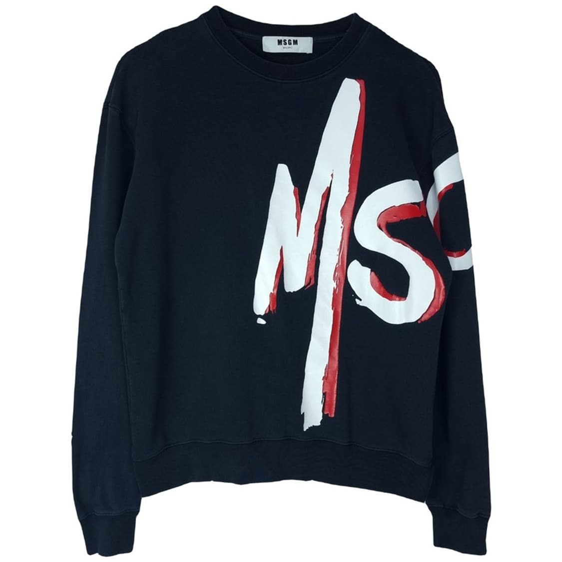 [MSGM 엠에스지엠] 빅로고 프린팅 오버핏 맨투맨 네이비 P01361 상품이미지2