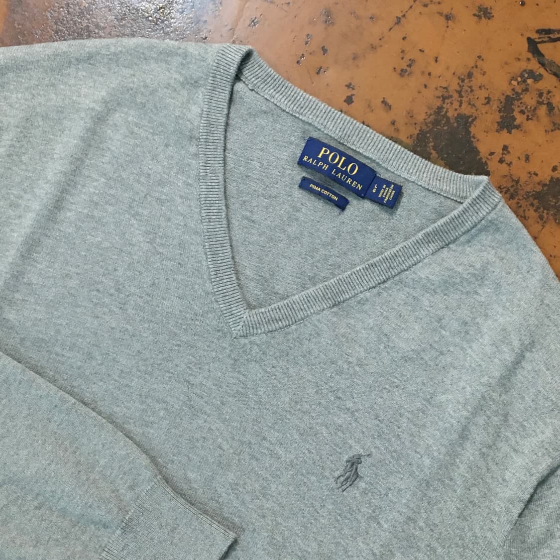 폴로랄프로렌 그레이 피마코튼 니트 남성 110 사이즈  상품이미지3