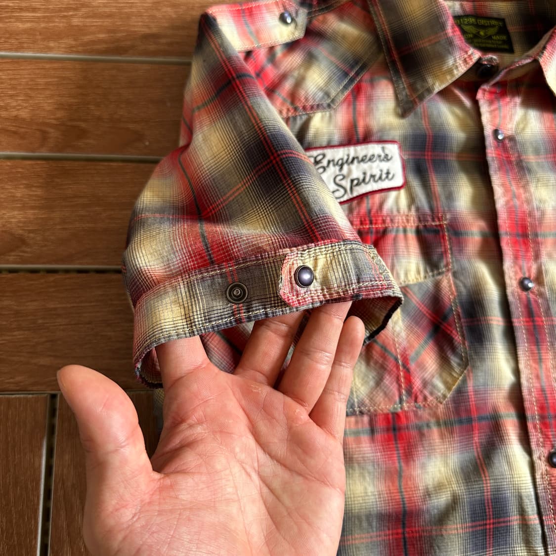 291295=HOMME check western 1/2 shirts 상품이미지4