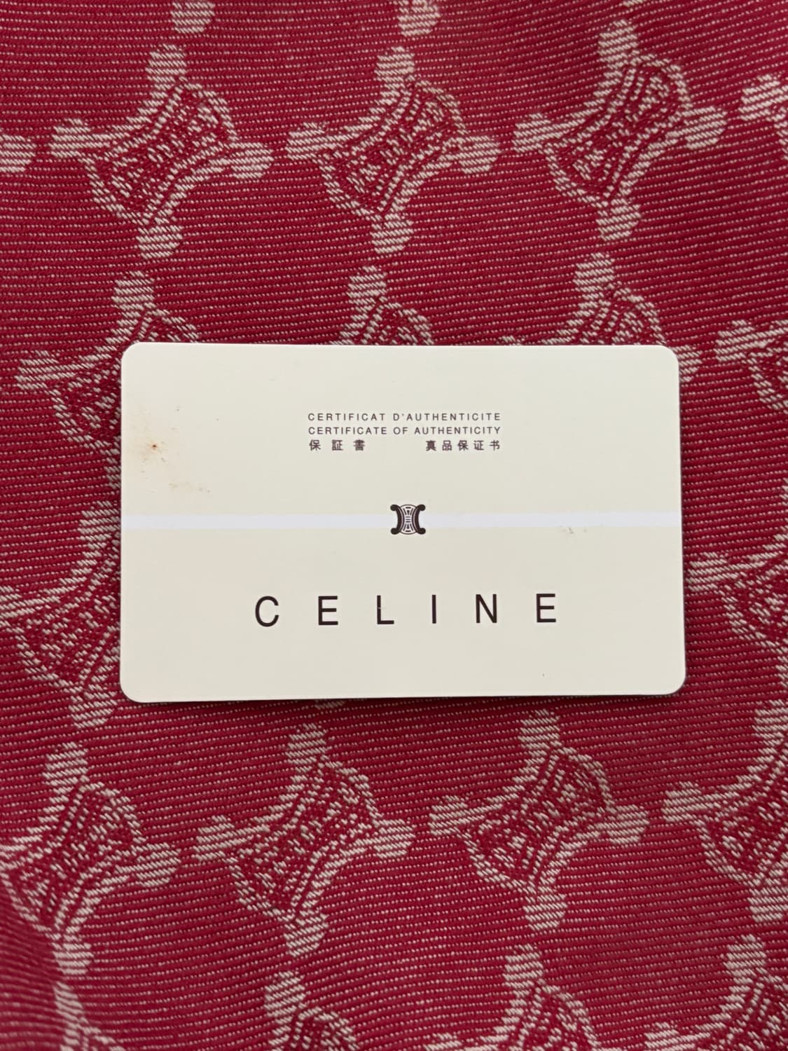 빈티지 CELINE 트리옹프 자카드 버킷백 (정품 보증카드·더스트백 포함 상품이미지5