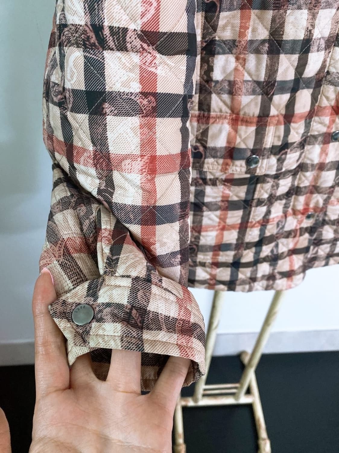 몽빈티지(100)닥스여자노바체크경량자켓 상품이미지3