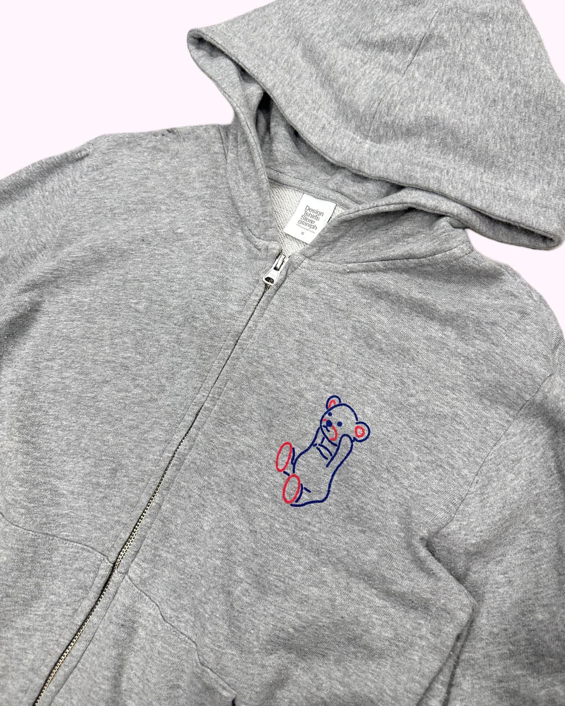 GRANIPH control bear printing hood zipup 상품이미지3