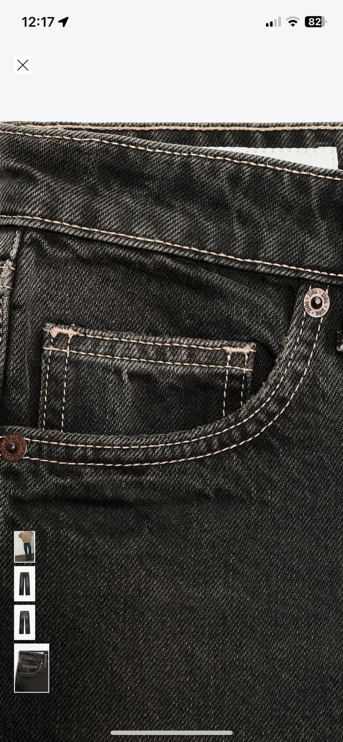 ZARA JEANS TRF WIDE LEG 로우라이즈 34 상품이미지5