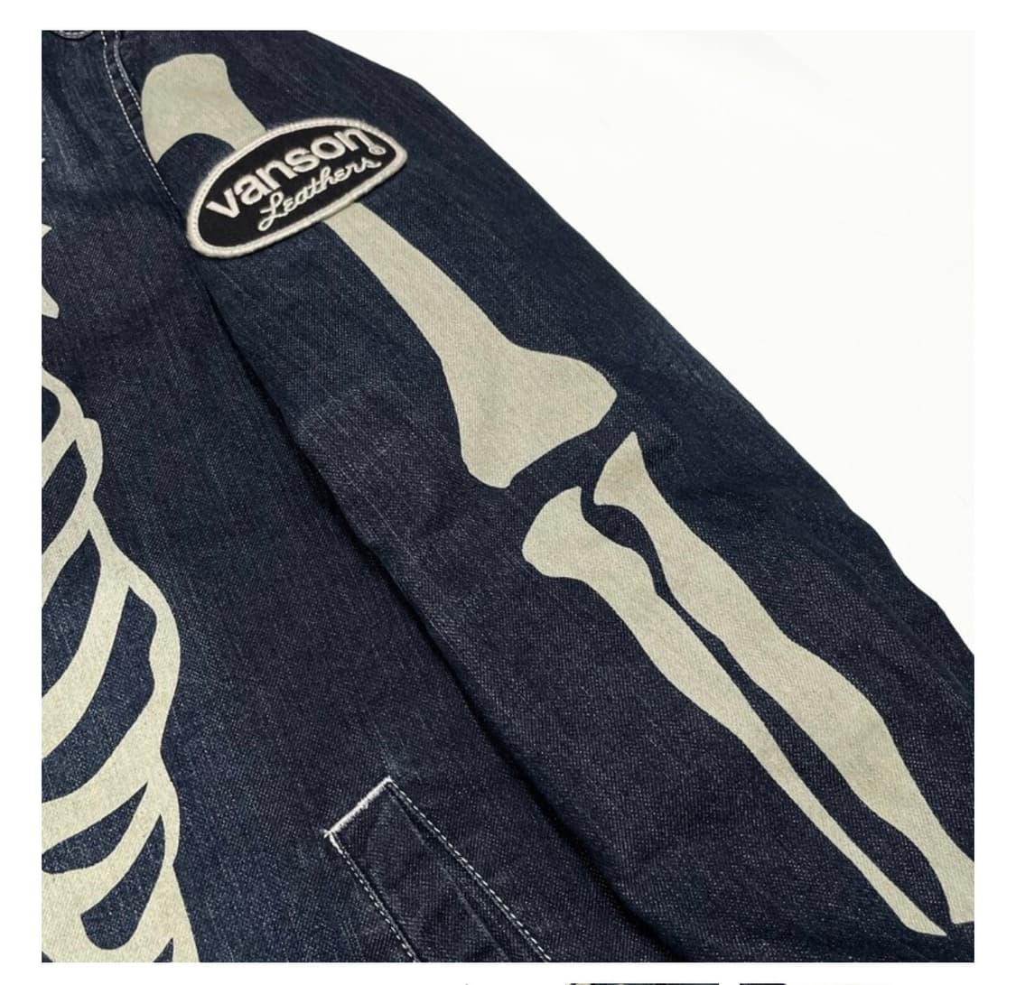 Vanson Leathers 스켈레톤 데님 자켓(후드 탈부착) M 상품이미지5