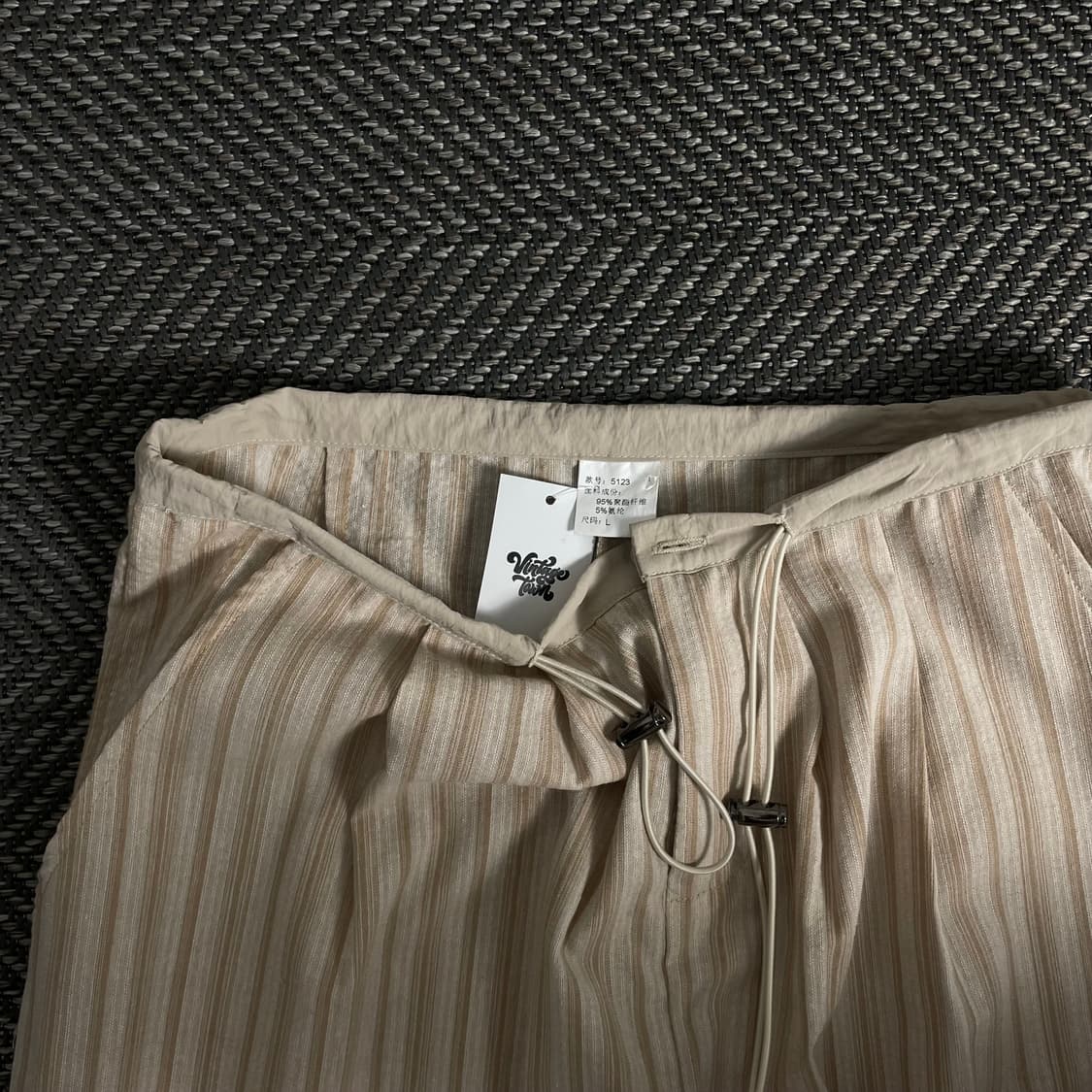 빈티지 스트라이프 와이드핏 우븐 트랙팬츠o 3215 상품이미지4