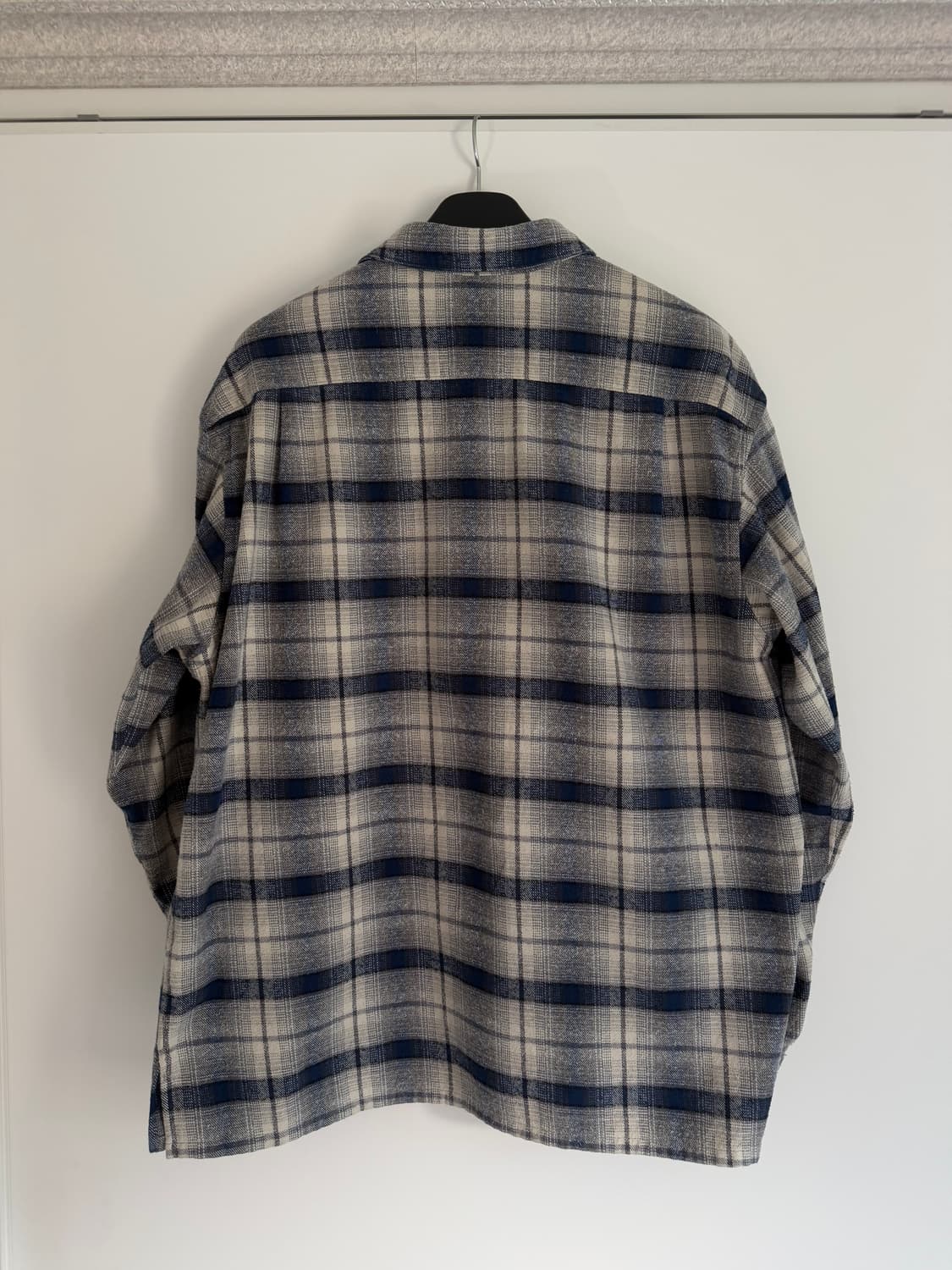 [3] 26ss 아프레쎄 실크넵 체크 셔츠 블루 상품이미지2