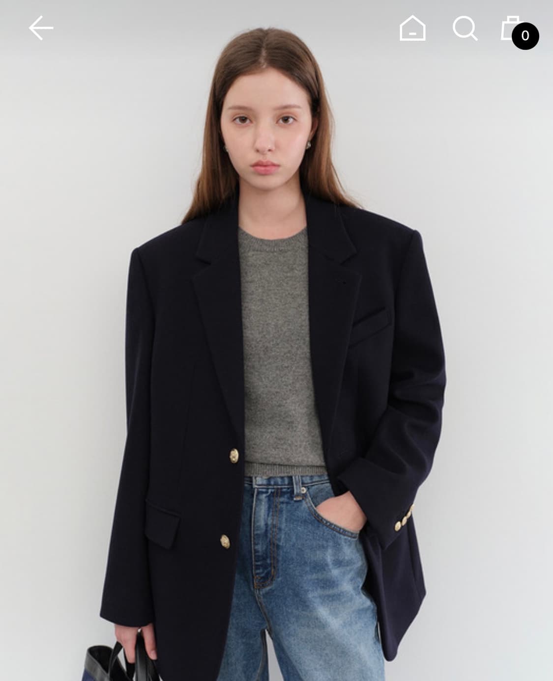 던스트 울 네이비 자켓 새상품 상품이미지1