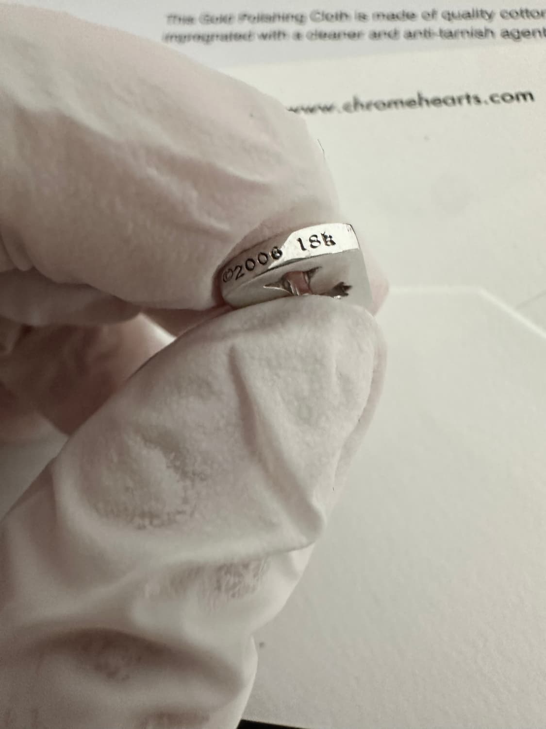 크롬하츠 화이트골드 타이니도그택 컷아웃 상품이미지6