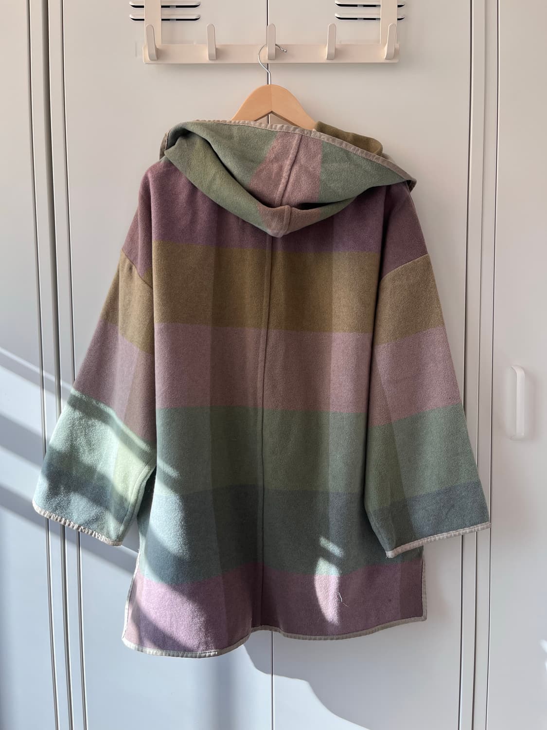 Vintage  후드 케이프형 투버튼 더플 코트 상품이미지9