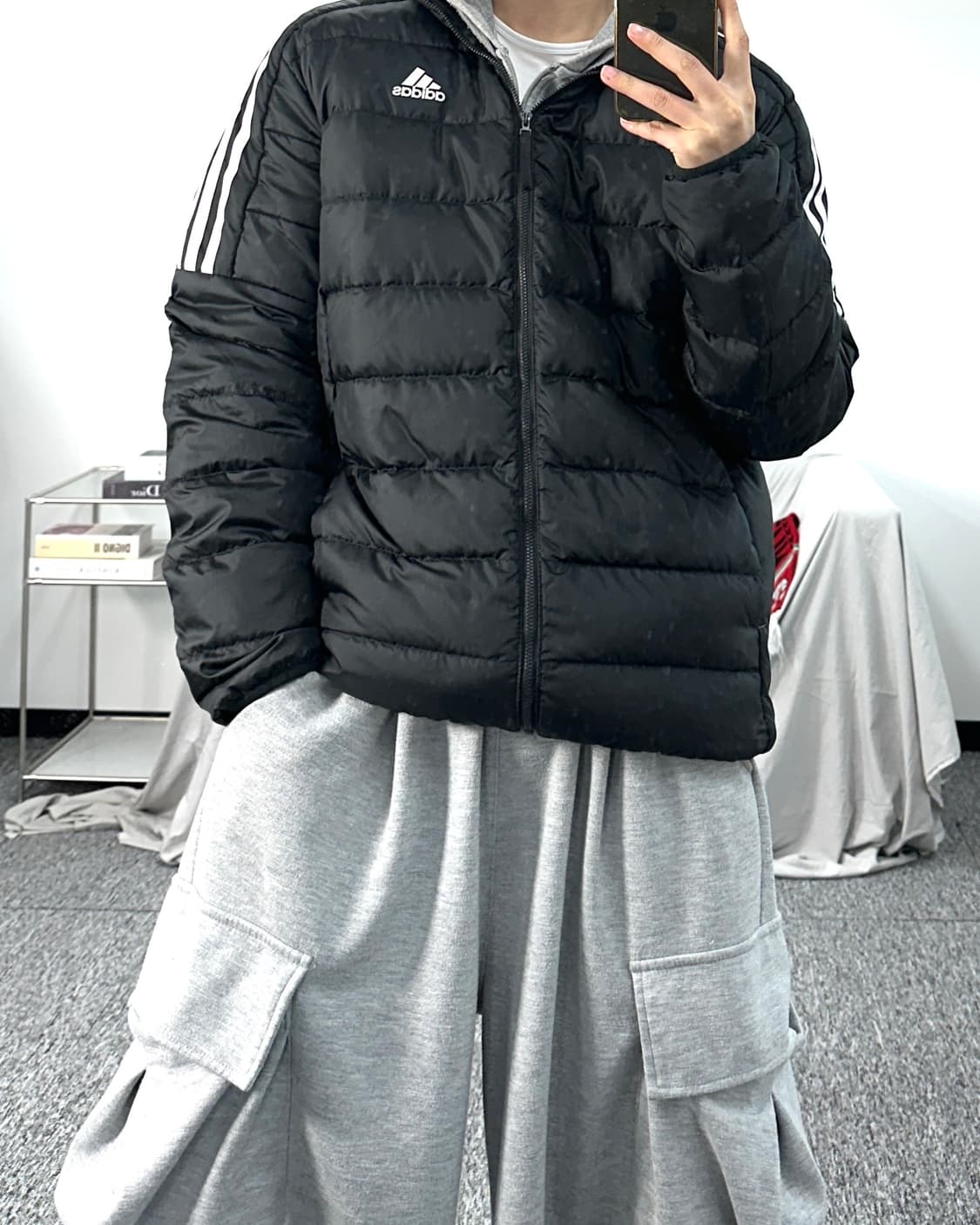 아디다스 3S 에센셜 다운 경량패딩 XL 상품이미지3