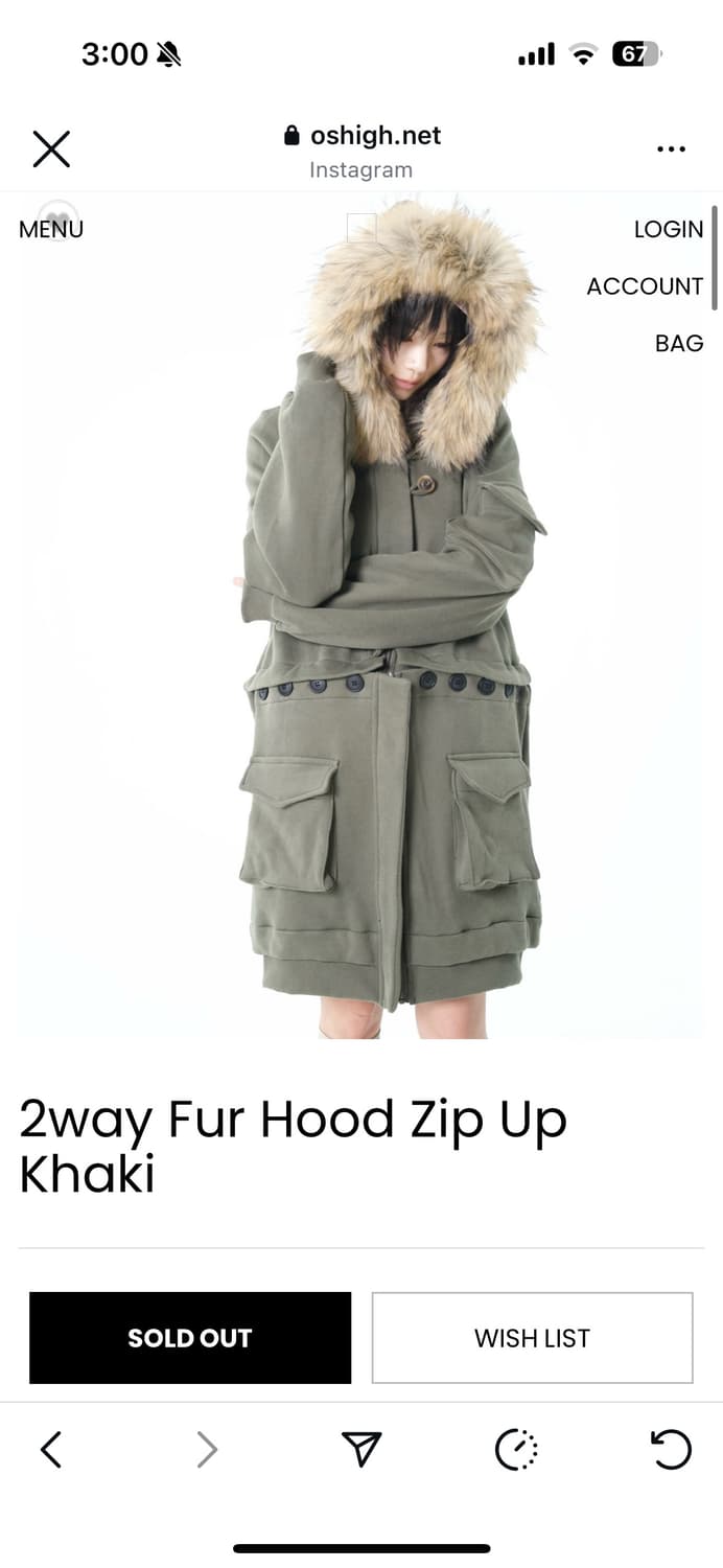 oshigh 오스하이 2way Fur Hood Zip Up 상품이미지1