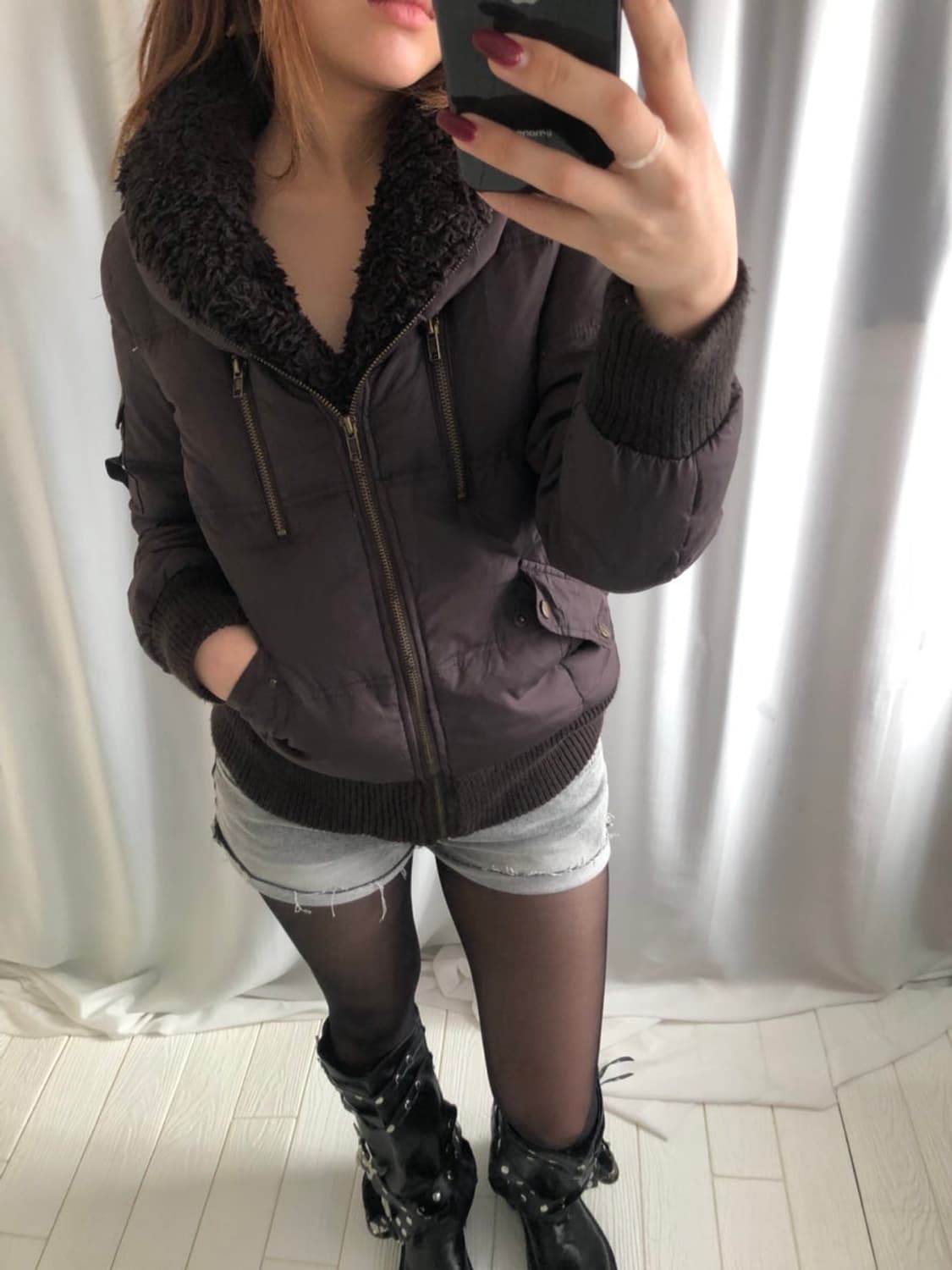 541. brown fur jumper 상품이미지2