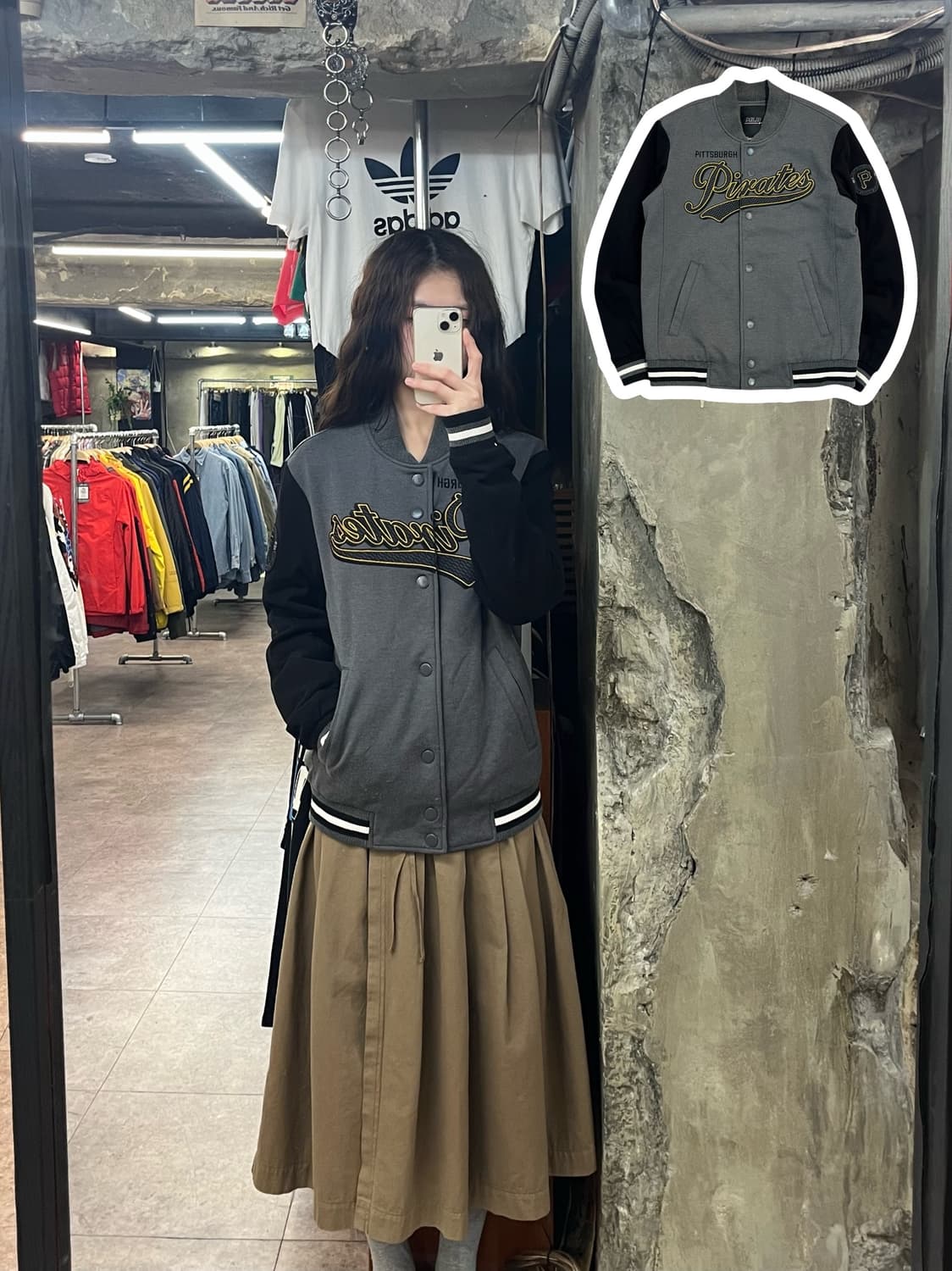 엠엘비 피츠버그 바시티 자켓 그레이 95 #csz2300 상품이미지1