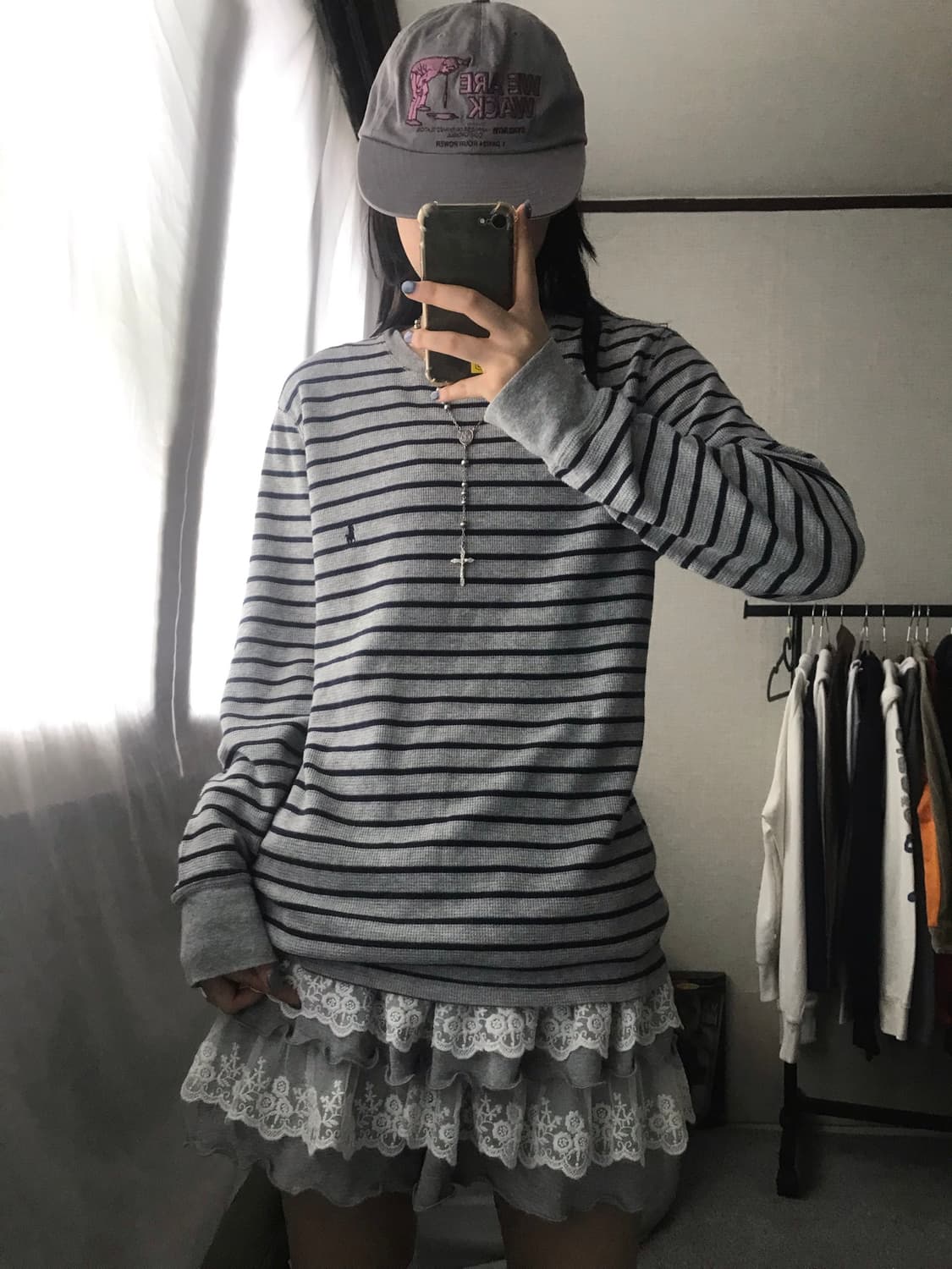 폴로 스트라이프 와플 롱슬리브 상품이미지3