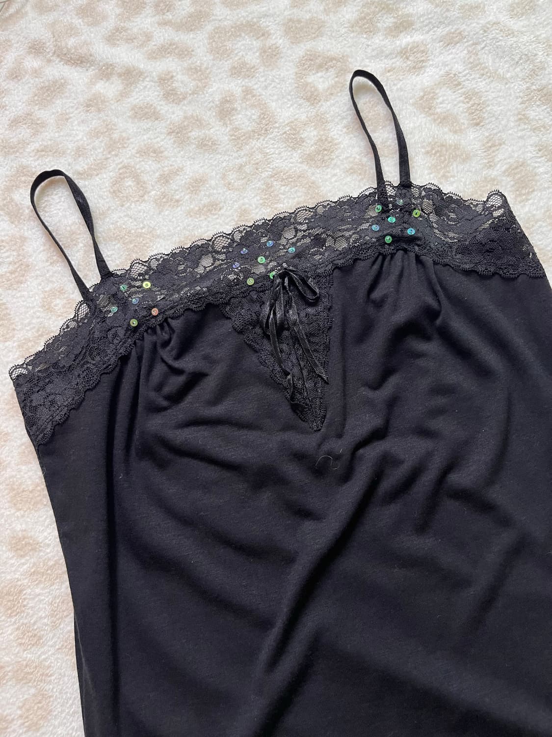 Black lace ribbon sleeveless 상품이미지3