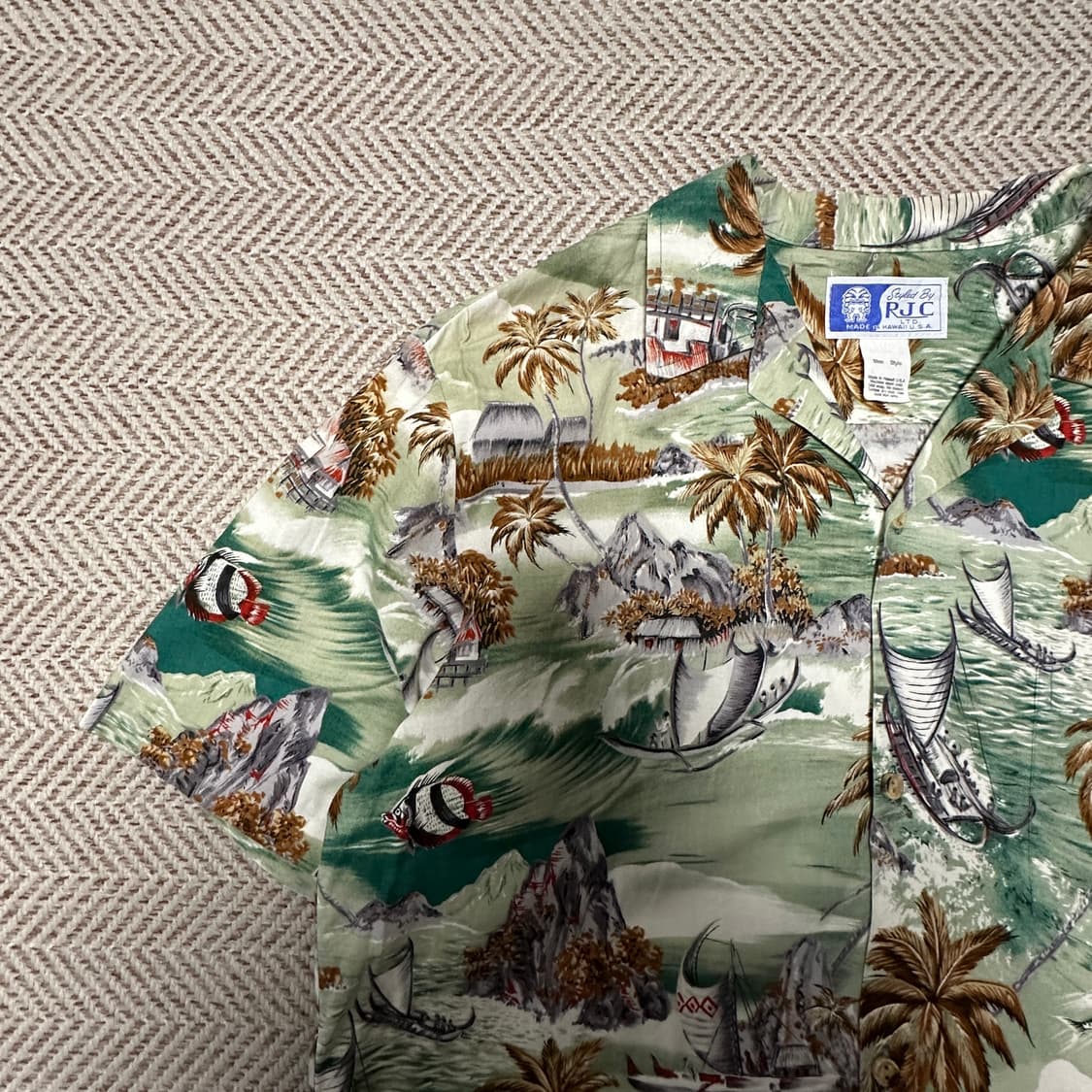 VINTAGE usa made hawaiian shirt 상품이미지3