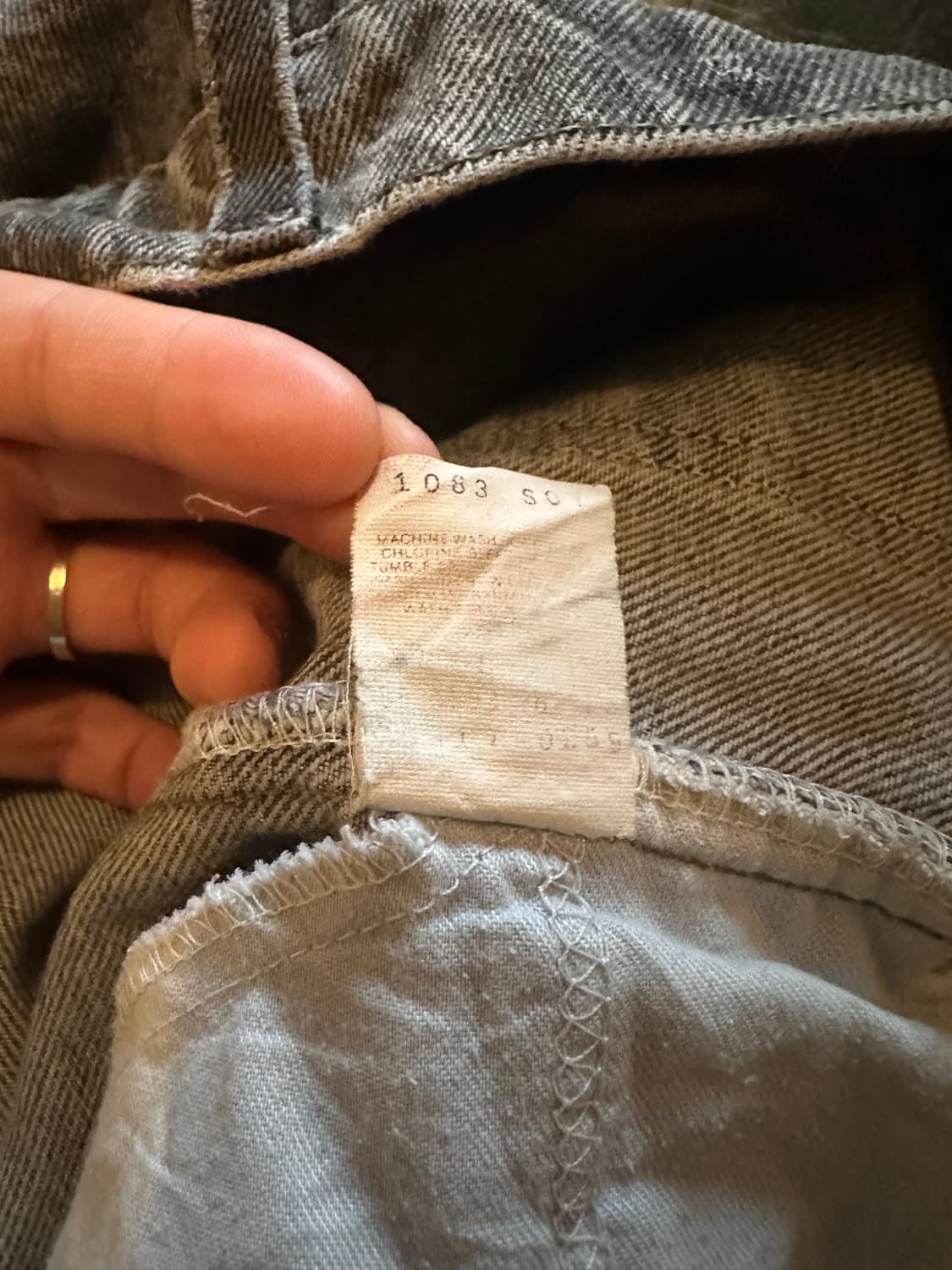 90s USA 빈티지 리바이스 517 오렌지탭 흑청 블랙진 부츠컷 데님 상품이미지8