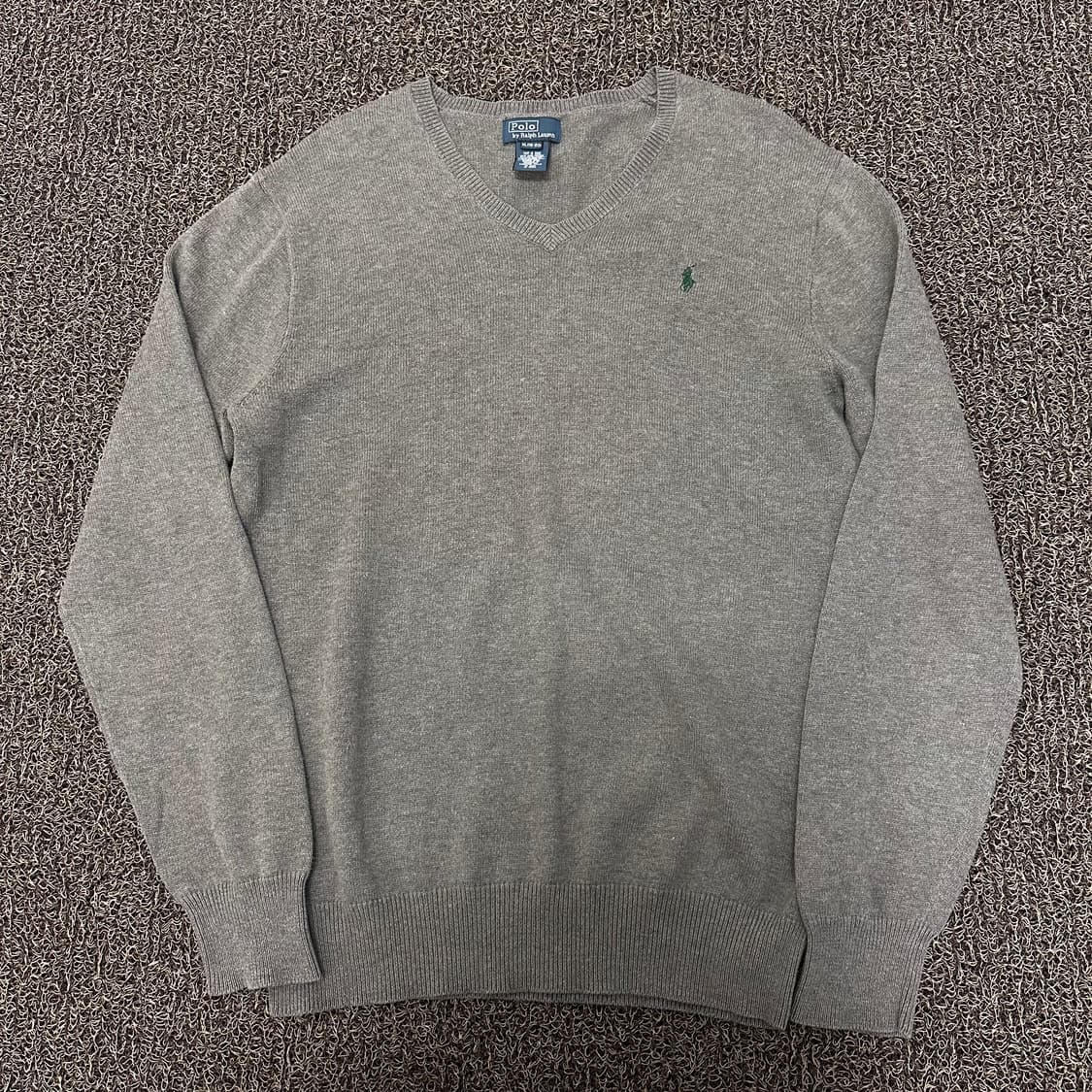POLO 폴로 랄프로렌 여성 브이넥 니트 그레이 XL 상품이미지1