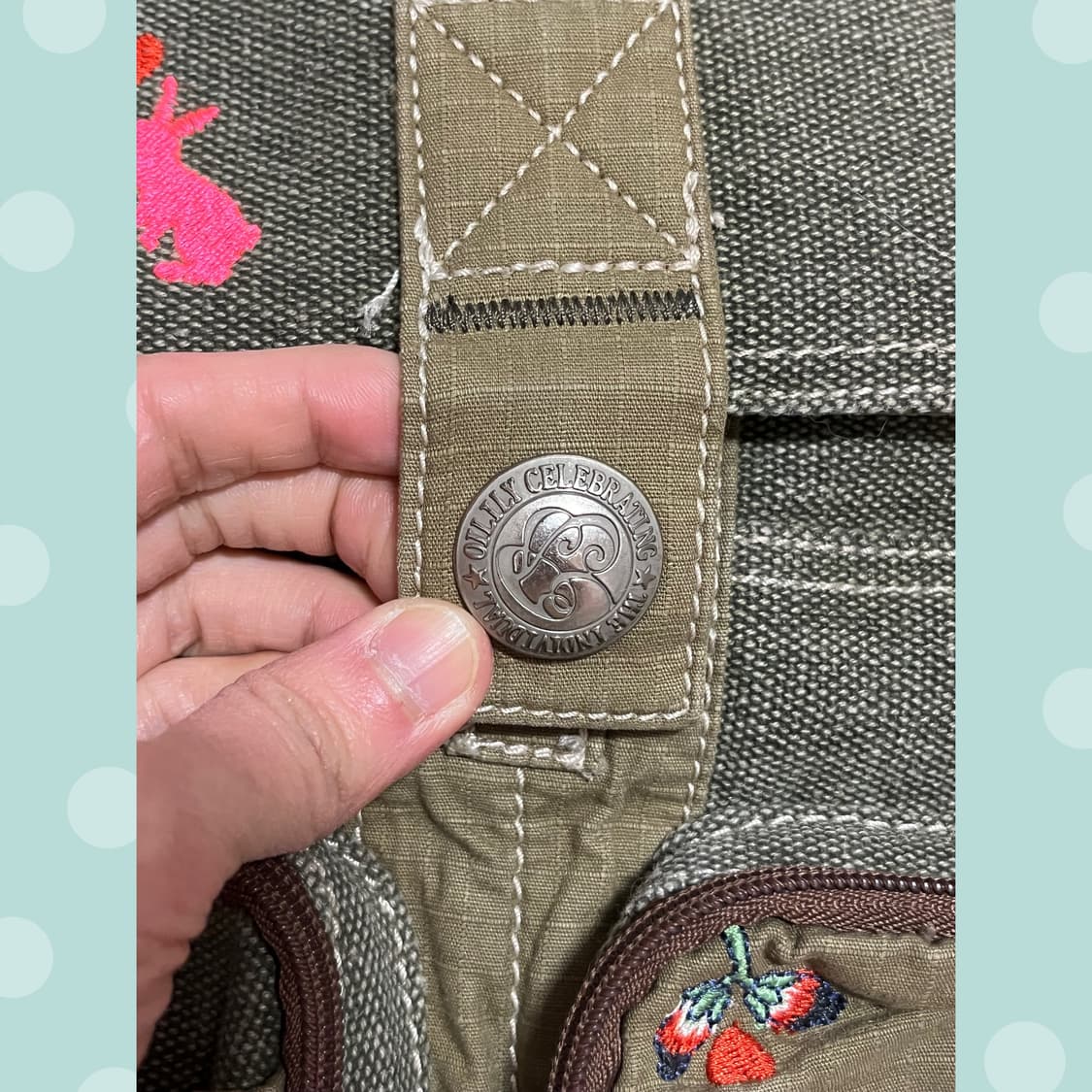 오일릴리 빈티지 모리걸 자수 크로스백 상품이미지7