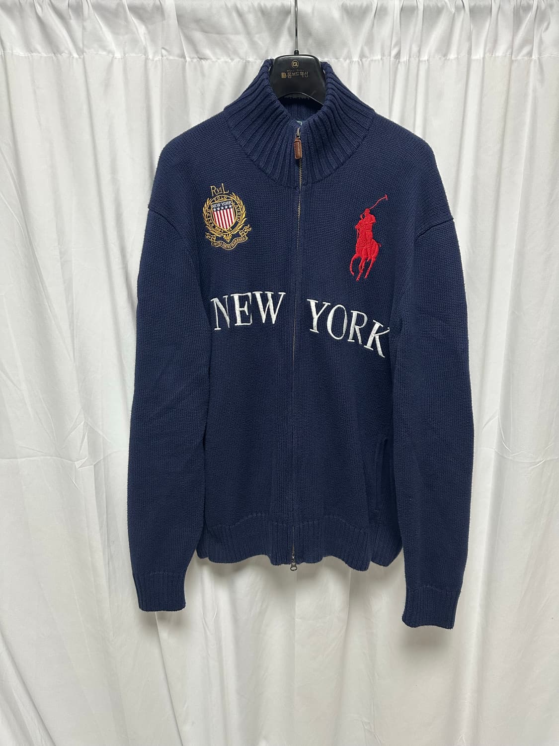 no.88폴로 랄프로렌 치프키프 뉴욕 니트 집업 네이비 xxl s급 상품이미지1