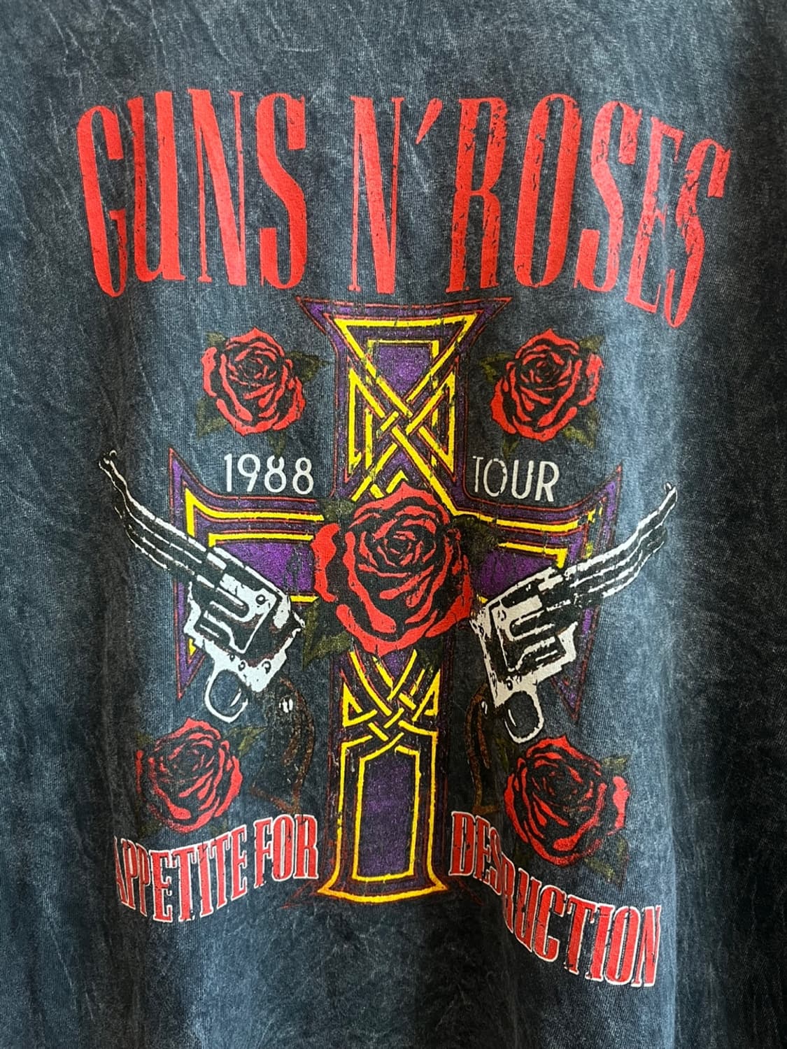 건즈 앤 로지스 1988 투어 반팔 티셔츠  상품이미지2