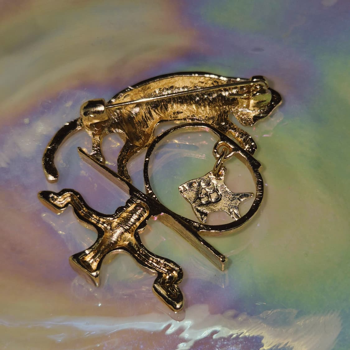 00s 레트로 고양이 어항 금붕어 브로치 상품이미지6