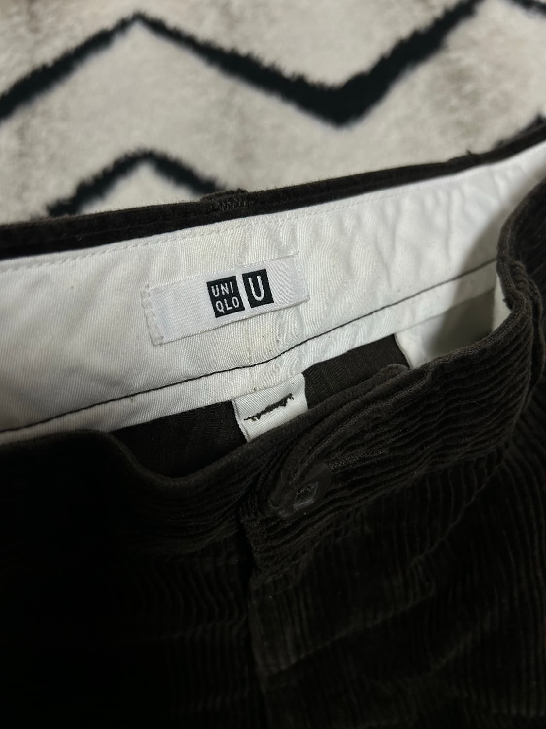 [32]유니클로U 코듀로이 와이드핏 팬츠/다크브라운 상품이미지3