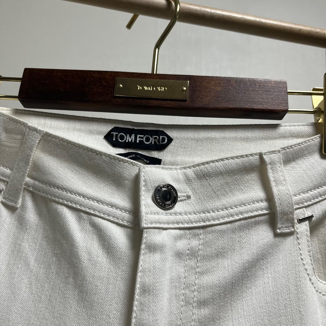 정품 32) 톰포드 스키니 슬림 사이드 지퍼 화이트 진 데님 상품이미지5