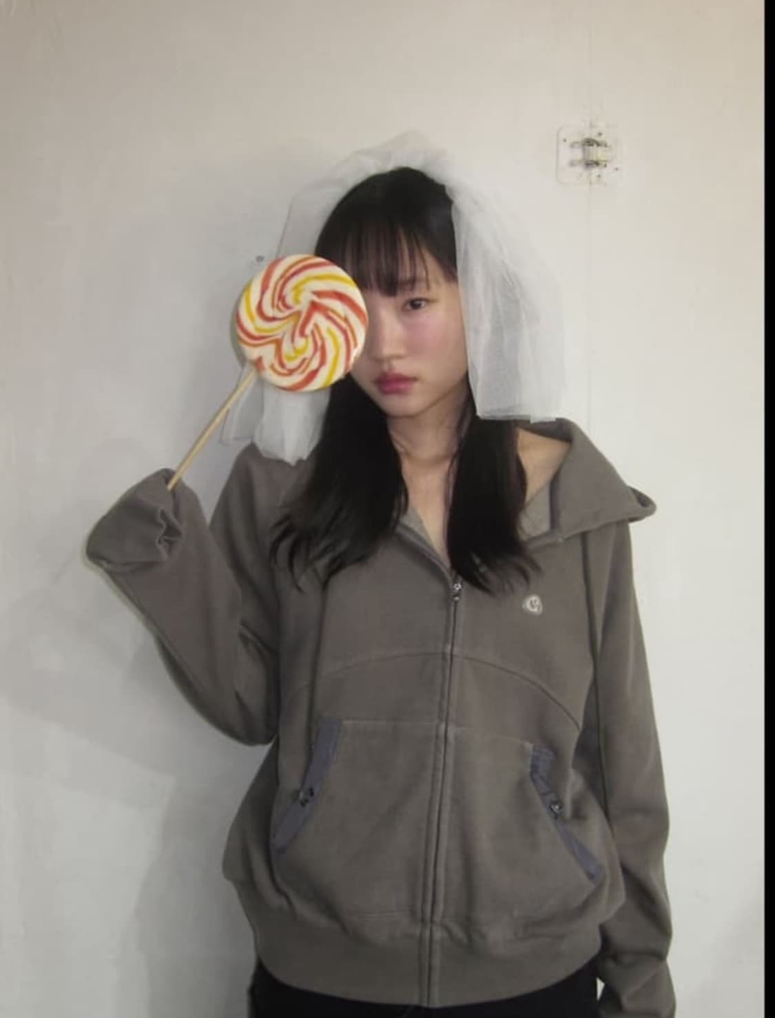 코이세이오 스트링 포켓 후드집업 카키 상품이미지2