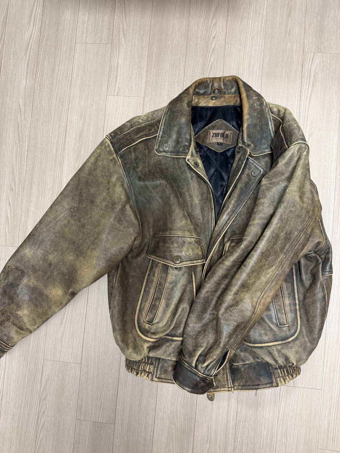 Japan 빈티지 a2 소가죽 상품이미지2