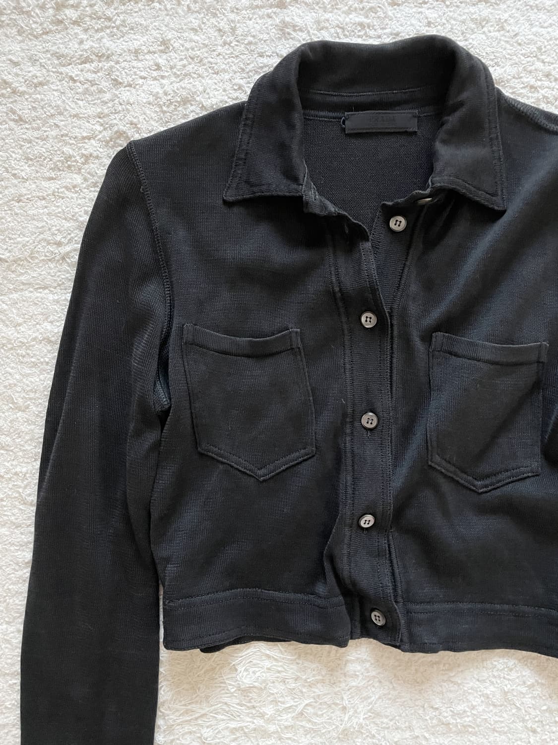 프라다 크롭 코튼 셔츠 상품이미지2