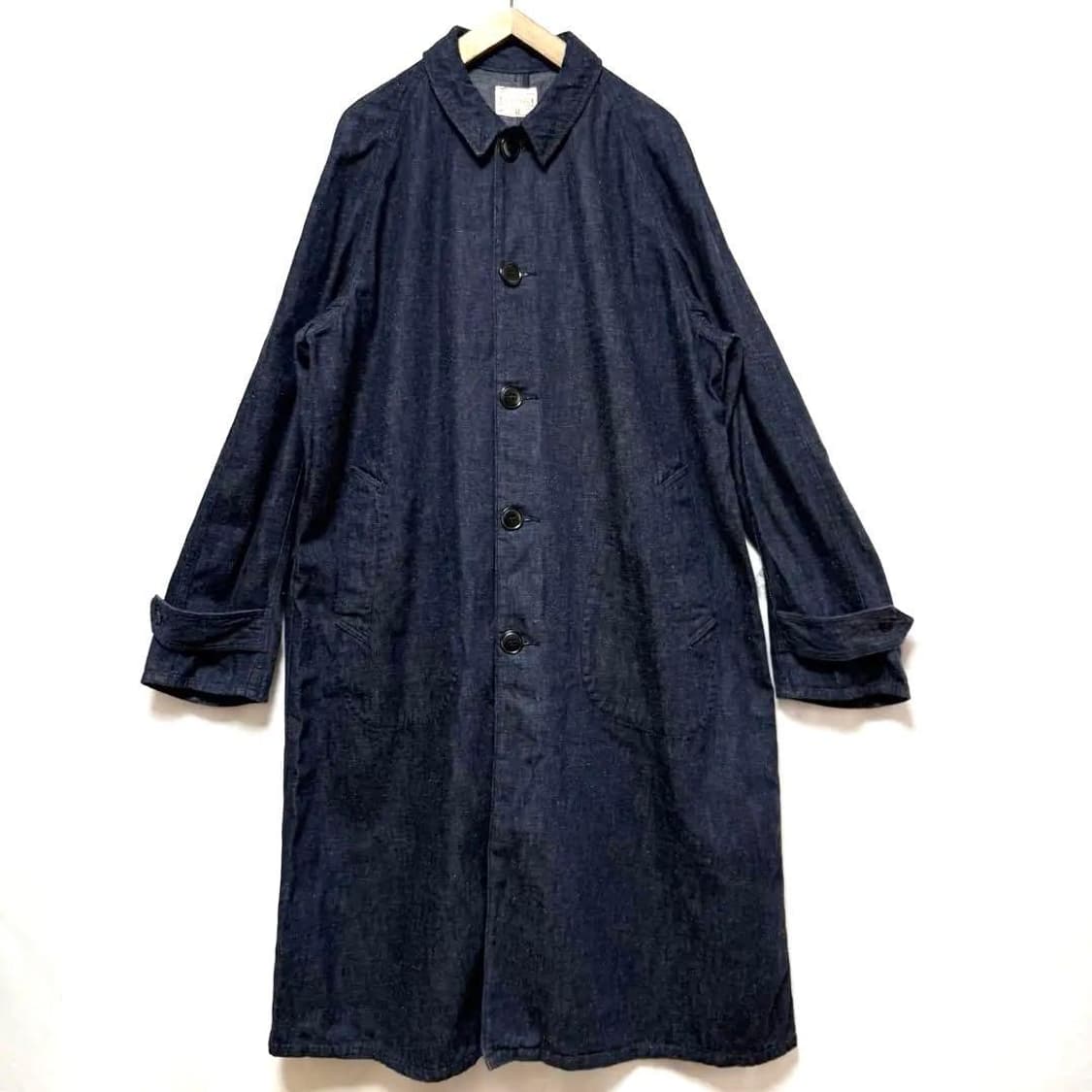 [40]본쿠라 Denim Cellar 데님 스텐 컬러 코트 상품이미지1