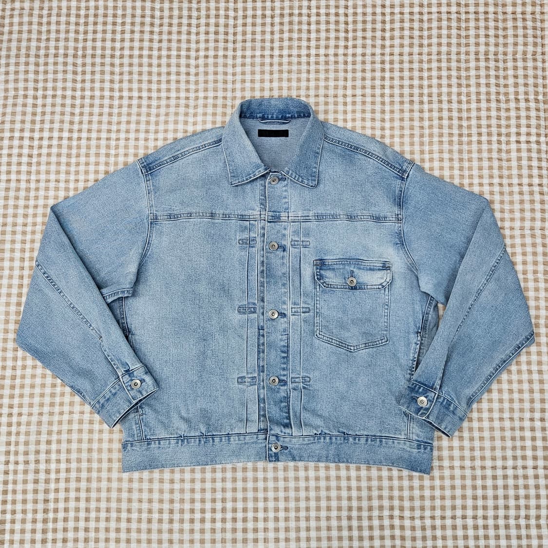 유니클로 오버핏 데님 청자켓 남자100~105 상품이미지1