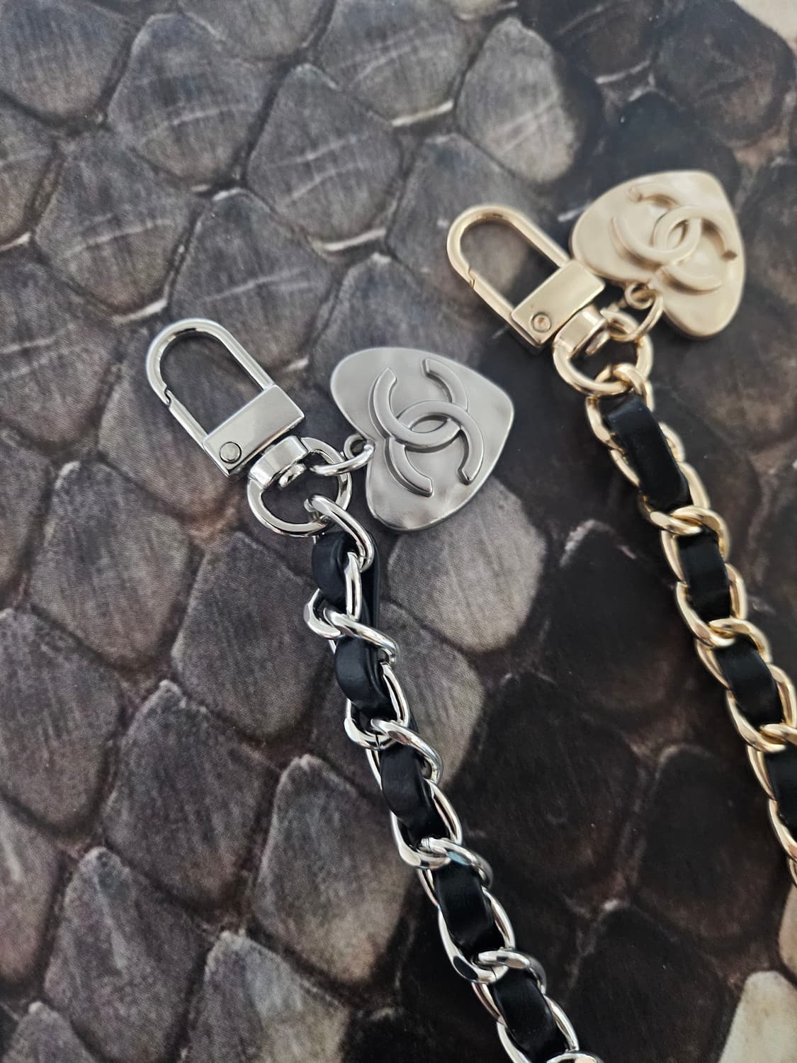 샤넬 정품 빈티지 백참 체인, 업사이클링 손목 스트랩 키링 상품이미지3