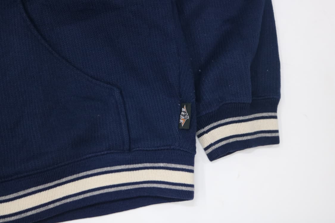 Bear 빈티지 스트라이프 시보리 네이비 후드 집업 (M) 상품이미지5