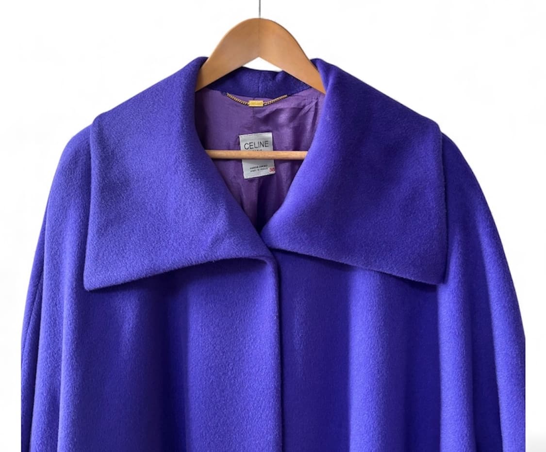 Celine Purple Wide Wool Coat 36size 상품이미지2