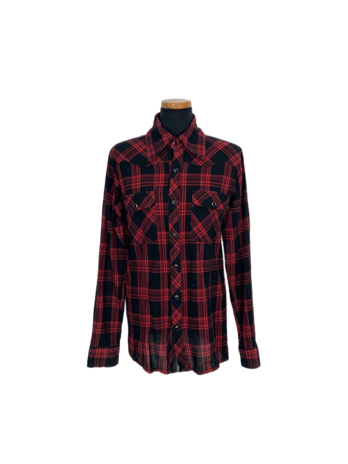 red check punk lettering shirt 상품이미지2
