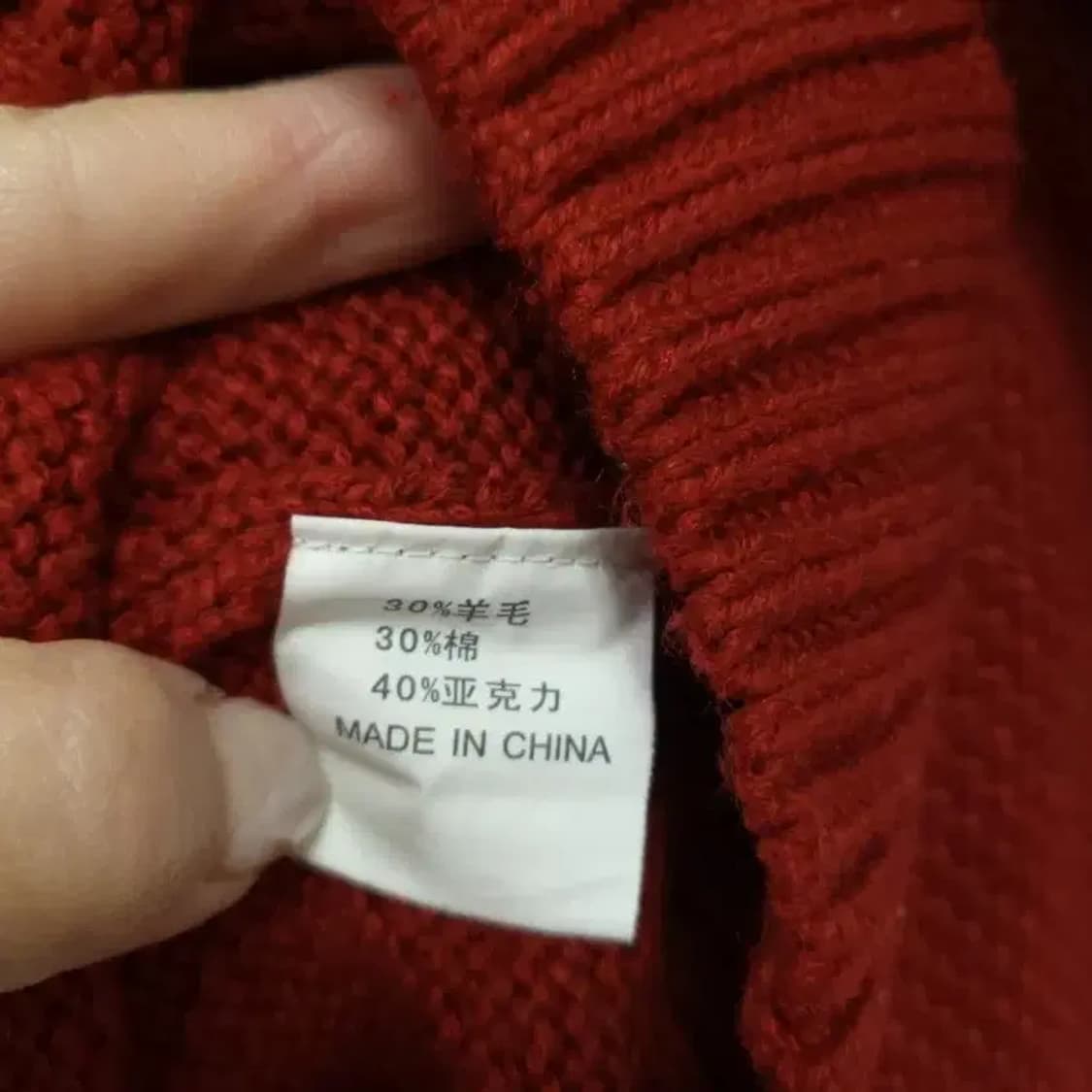 폴로 랄프로렌 레드 하프집업 니트 ~66 상품이미지4